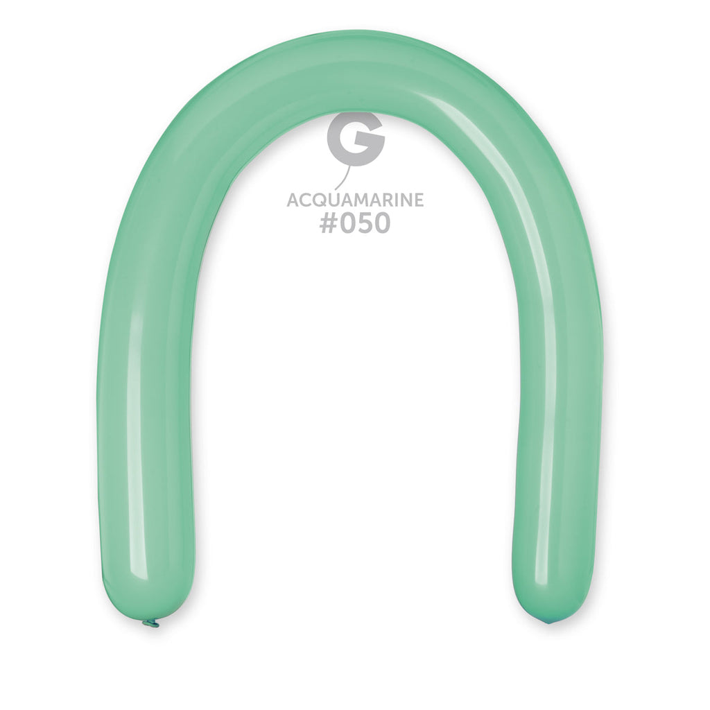 360G Gemar Latex Balloons (Bag of 50) Modelling/Twisting Aquamarine*