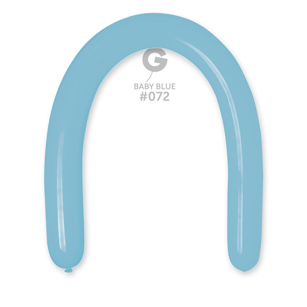 360G Gemar Latex Balloons (Bag of 50) Modelling/Twisting Baby Blue*