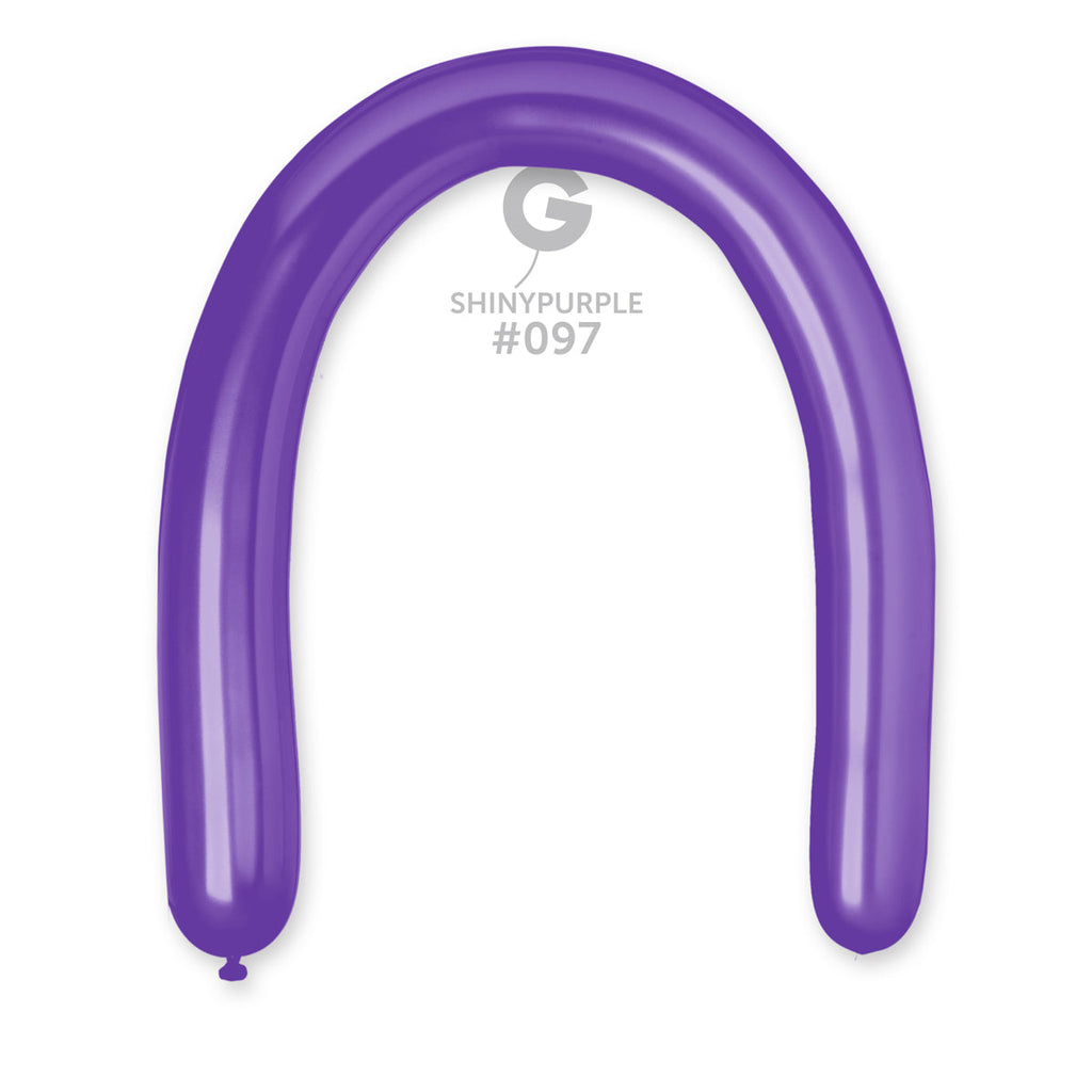 360G Gemar Latex Balloons (Bag of 25) Shiny Purple Twisting/Modelling
