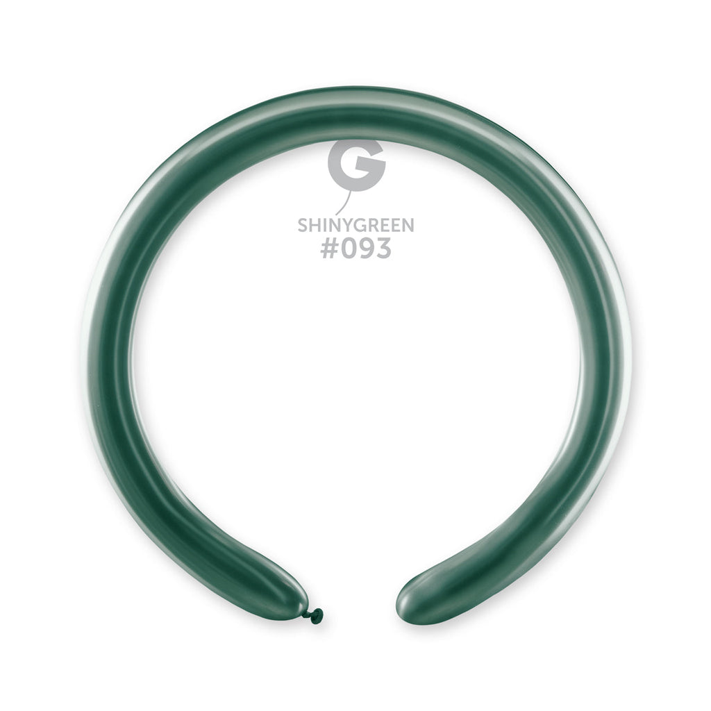 260G Gemar Latex Balloons (Bag of 50) Shiny Green Twisting/Modelling