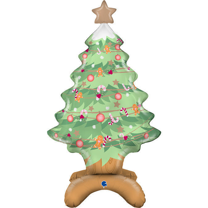 38" The Standups - Christmas Tree Foil Balloon