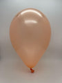 Inflated 5 inch gemar latex balloons bag of 100 metallic metallic peach g056112