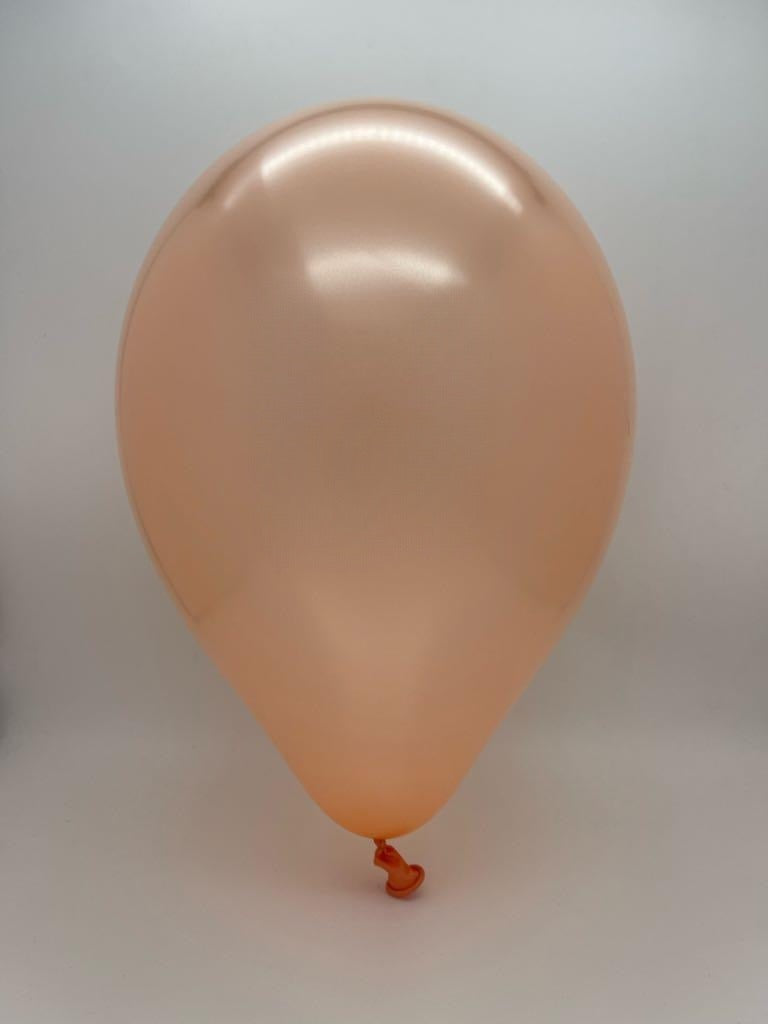 Inflated 31 inch gemar latex balloons pack of 1 giant metallic peach g340396