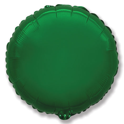 9" Airfill Only Green Circle Foil Balloon