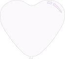 7" Standard White Decomex Heart Shaped Latex Balloons (100 Per Bag)
