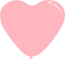 7" Deco Light Pink Decomex Heart Shaped Latex Balloons (100 Per Bag)