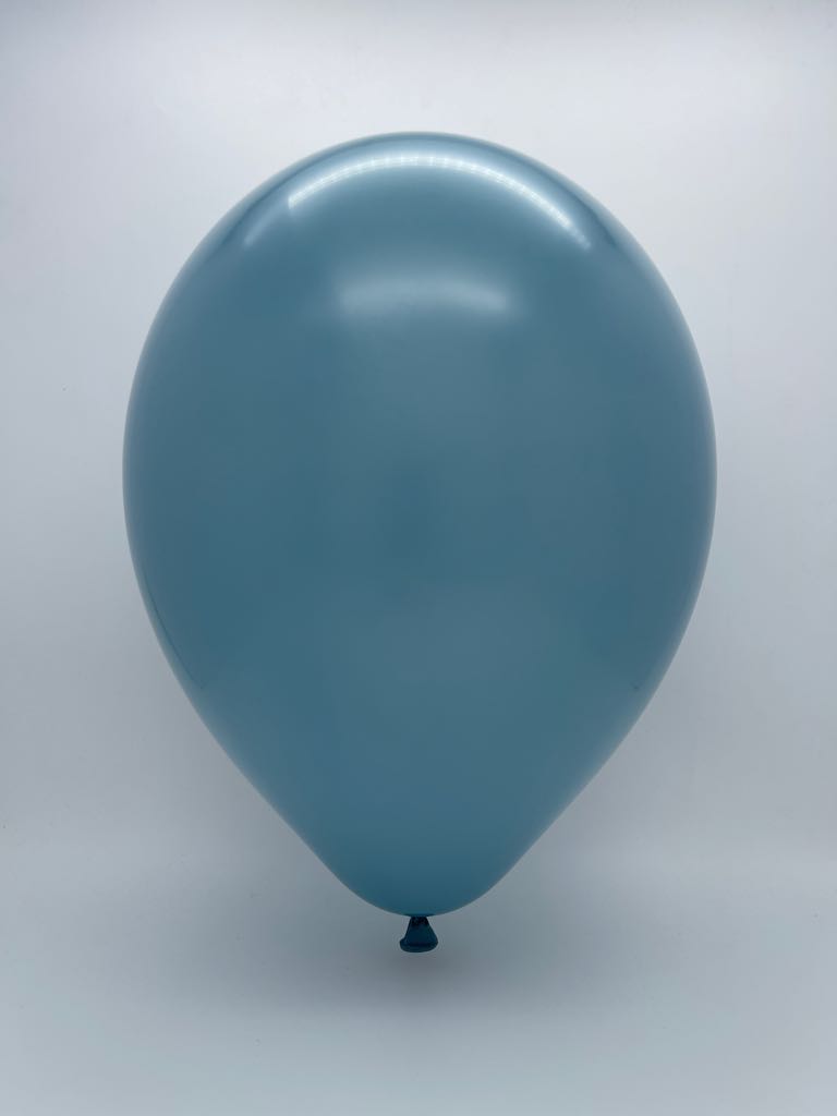 Inflated Balloon Image 11" Blue Slate Tuftex Latex Balloons (100 Per Bag)
