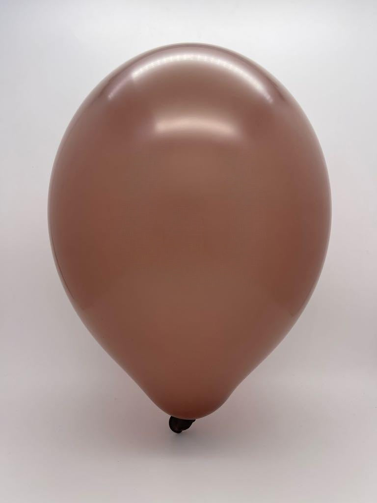 Inflated Balloon Image 5" Cattex Premium Chocolate Latex Balloons (100 Per Bag)