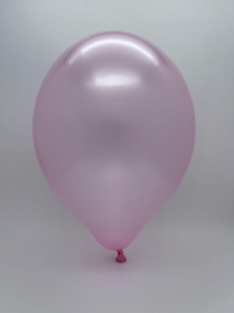 Inflated Balloon Image 5" Cattex Premium Metal Soft Pink Latex Balloons (100 Per Bag)