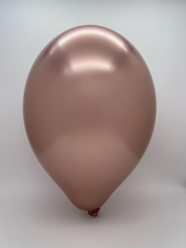 Inflated Balloon Image 13" Cattex Titanium Rose Gold Latex Balloons (50 Per Bag)