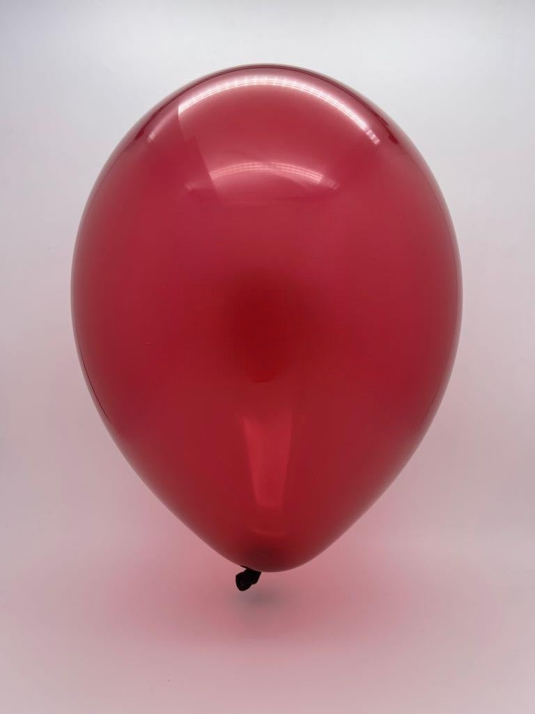 Inflated Balloon Image 5 Inch Tuftex Latex Balloons (50 Per Bag) Crystal Burgundy