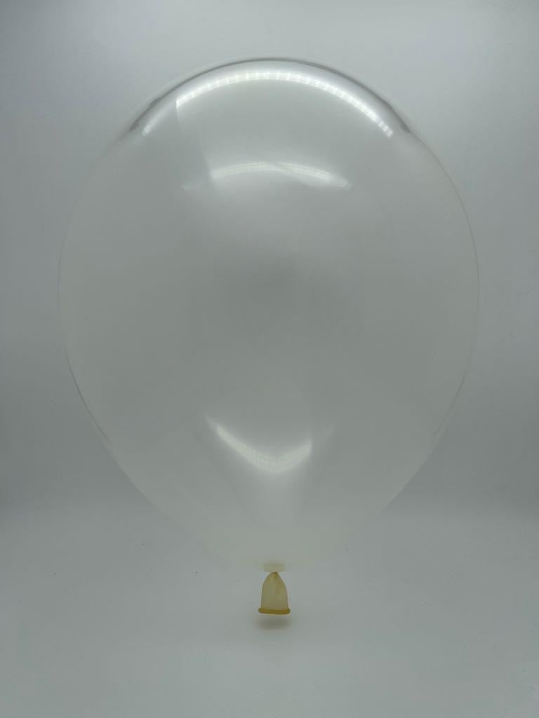 Inflated Balloon Image 12" Crystal Clear Decomex Latex Balloons (100 Per Bag)