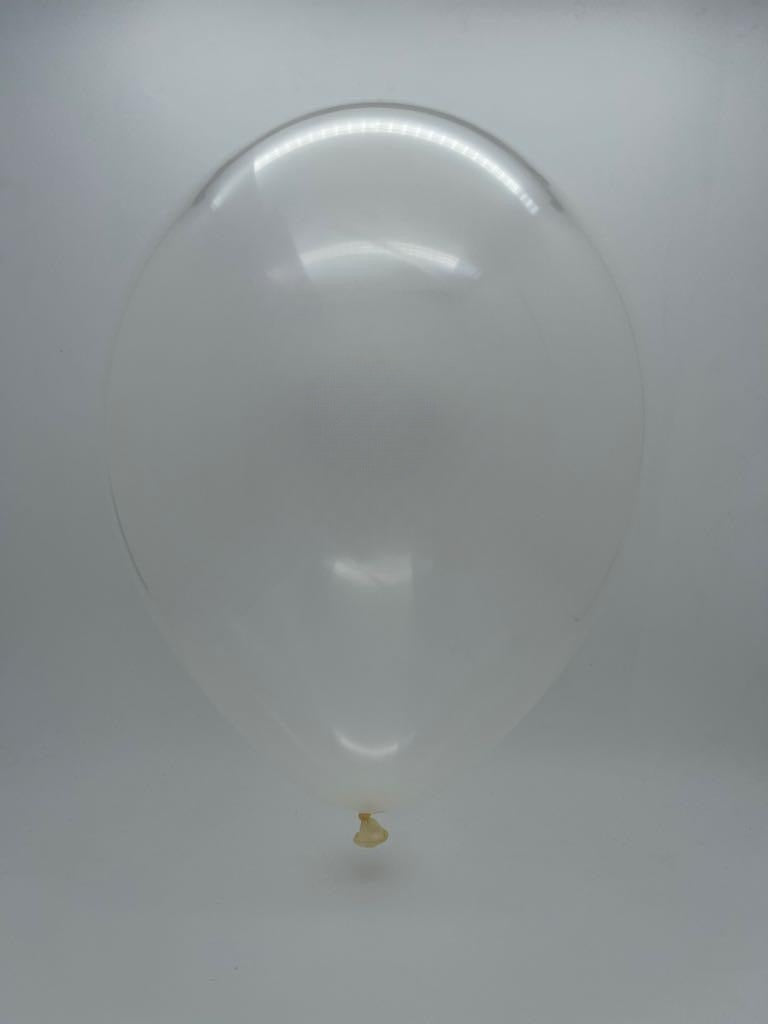 Inflated Balloon Image 5 Inch Tuftex Latex Balloons (50 Per Bag) Clear
