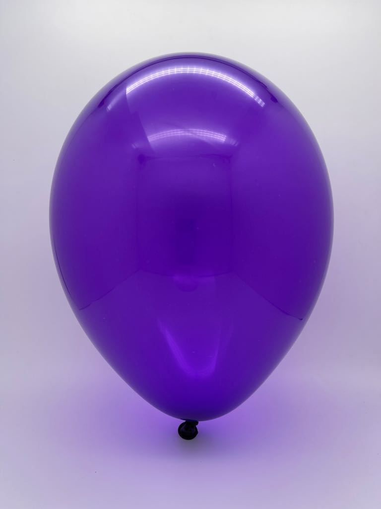 Inflated Balloon Image 24" Purple Latex Balloons (3 Per Bag) Brand Tuftex