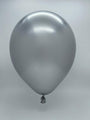 Inflated Balloon Image 12" CTI PartyLoon Brand Latex Balloons (100 Per Bag) Metallic Silver