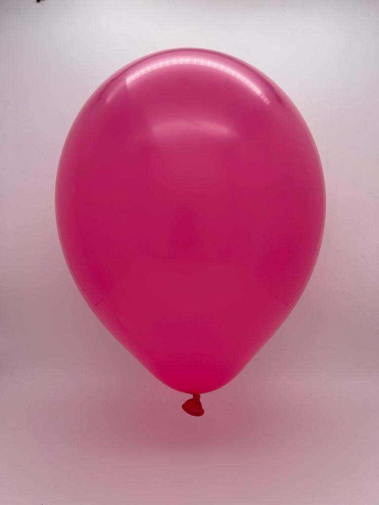 Inflated Balloon Image 12" CTI PartyLoon Brand Latex Balloons (100 Per Bag) Standard Hot Pink
