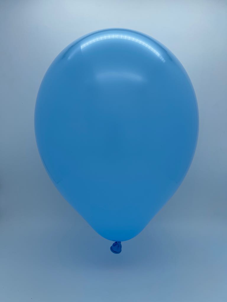 Inflated Balloon Image 12" CTI PartyLoon Brand Latex Balloons (100 Per Bag) Standard Light Blue