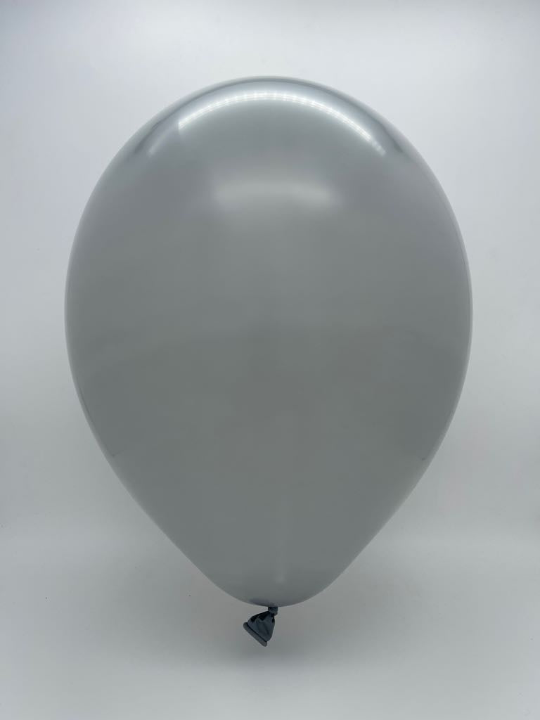 Inflated Balloon Image 160D Deco Grey Decomex Modelling Latex Balloons (100 Per Bag)