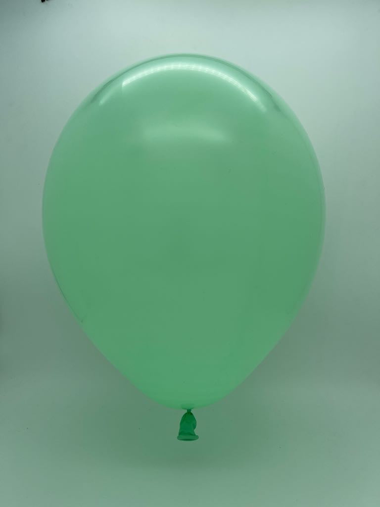 Inflated Balloon Image 5" Deco Matte Mint Green Decomex Latex Balloons (100 Per Bag)