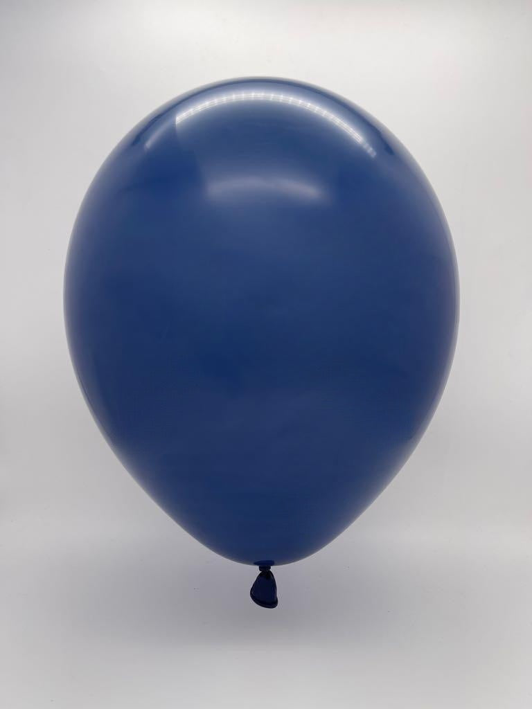 Inflated Balloon Image 9" Deco Midnight Blue Decomex Latex Balloons (100 Per Bag)