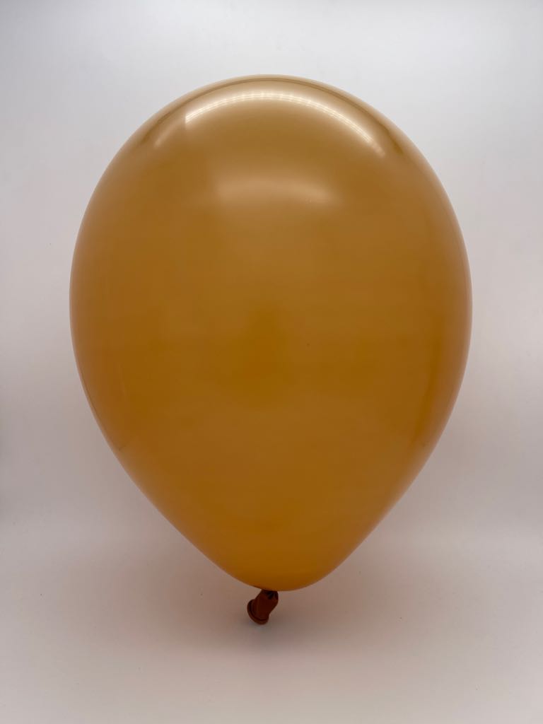 Inflated Balloon Image 5" Deco Mocha Decomex Latex Balloons (100 Per Bag)