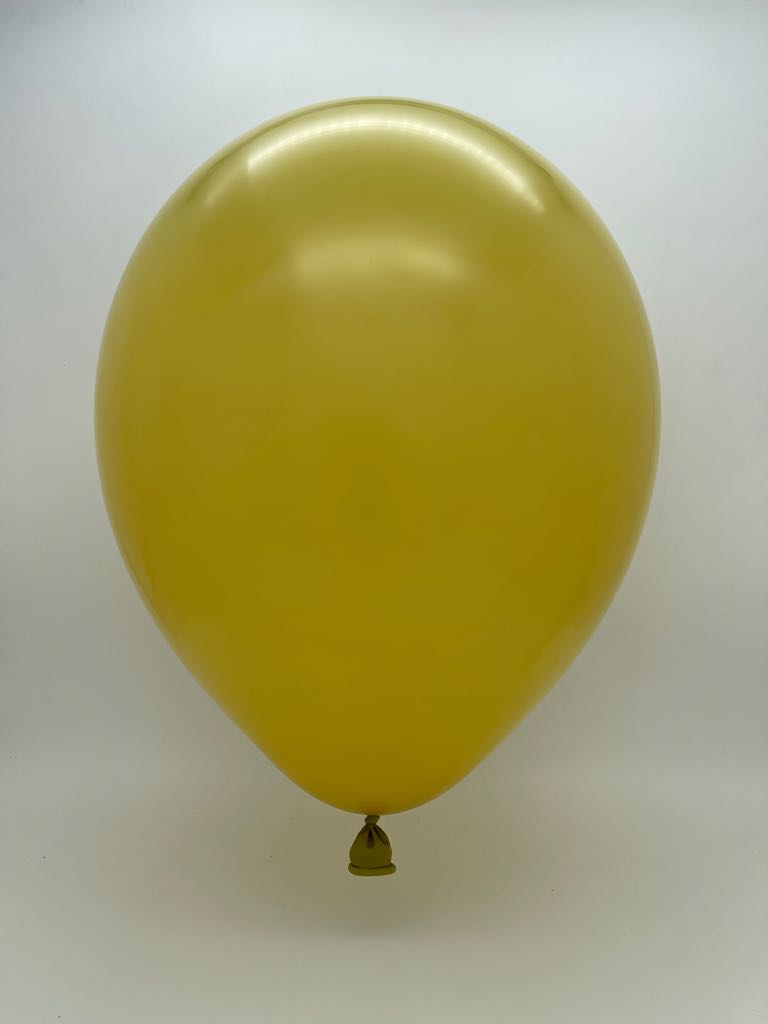 Inflated Balloon Image 36" Deco Mustard Decomex Latex Balloons (5 Per Bag)