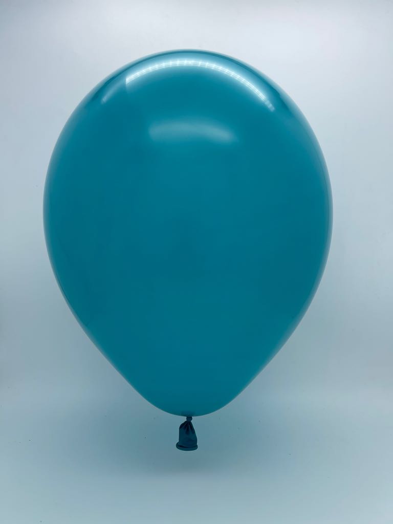 Inflated Balloon Image 26" Deco Turquoise Decomex Latex Balloons (10 Per Bag)