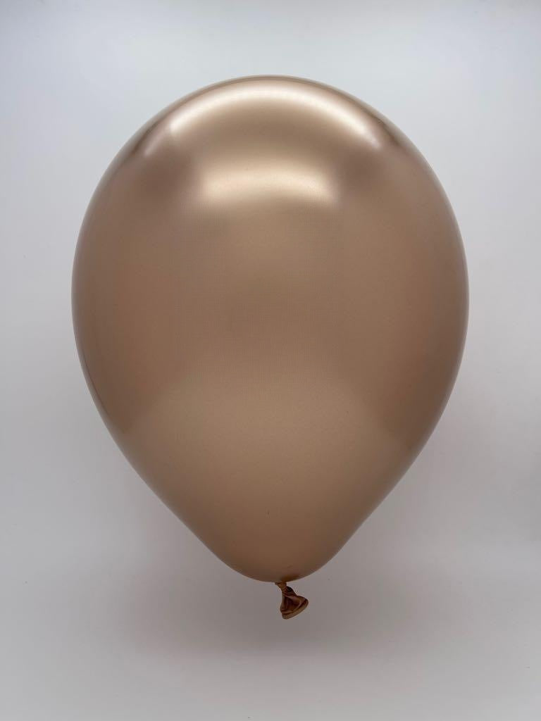 Inflated Balloon Image 12" Decomex Luster Latex Balloons (50 Per Bag) Gold