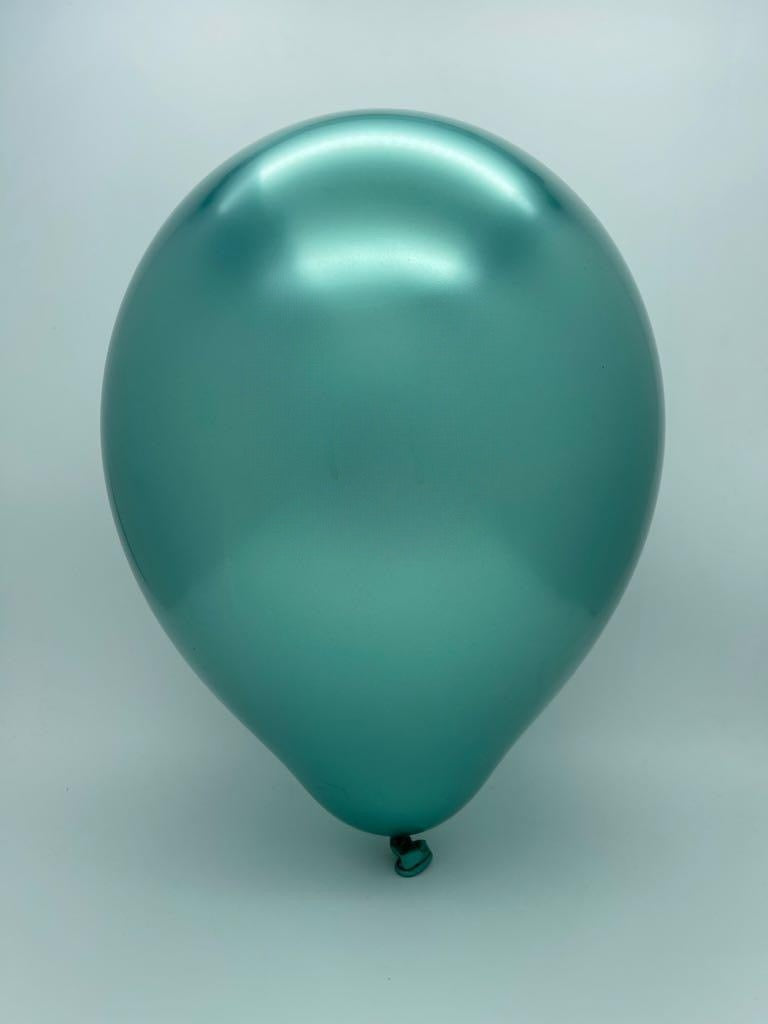 Inflated Balloon Image 12" Decomex Luster Latex Balloons (50 Per Bag) Green