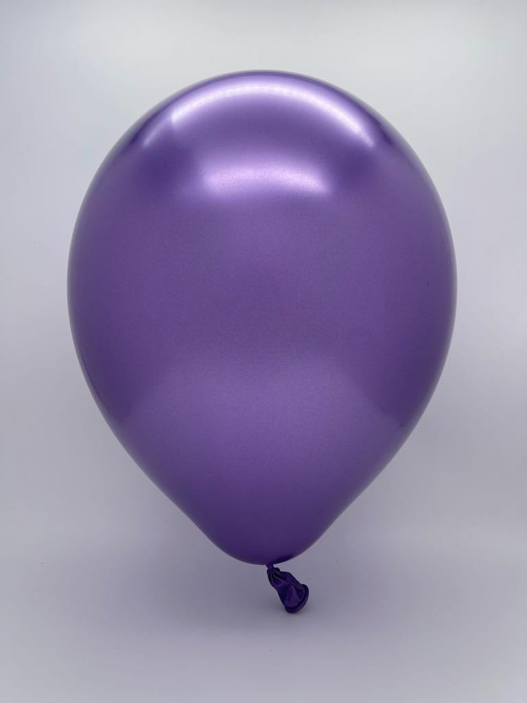 Inflated Balloon Image 12" Decomex Luster Latex Balloons (50 Per Bag) Purple