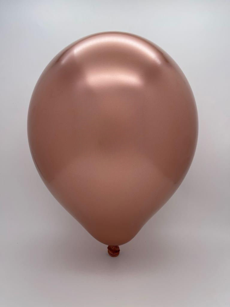 Inflated Balloon Image 12" Decomex Luster Latex Balloons (50 Per Bag) Rose Gold