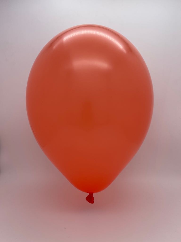 Inflated Balloon Image 14" Ellie's Brand Latex Balloons Coral Crush (50 Per Bag)