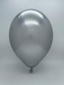 Inflated Balloon Image 12" Ellie's Brand Latex Balloons Glazed Silver (50 Per Bag)