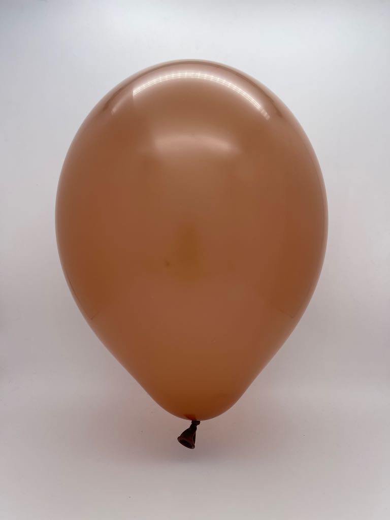 Inflated Balloon Image 11" Ellie's Brand Latex Balloons Milk Chocolate (100 Per Bag)