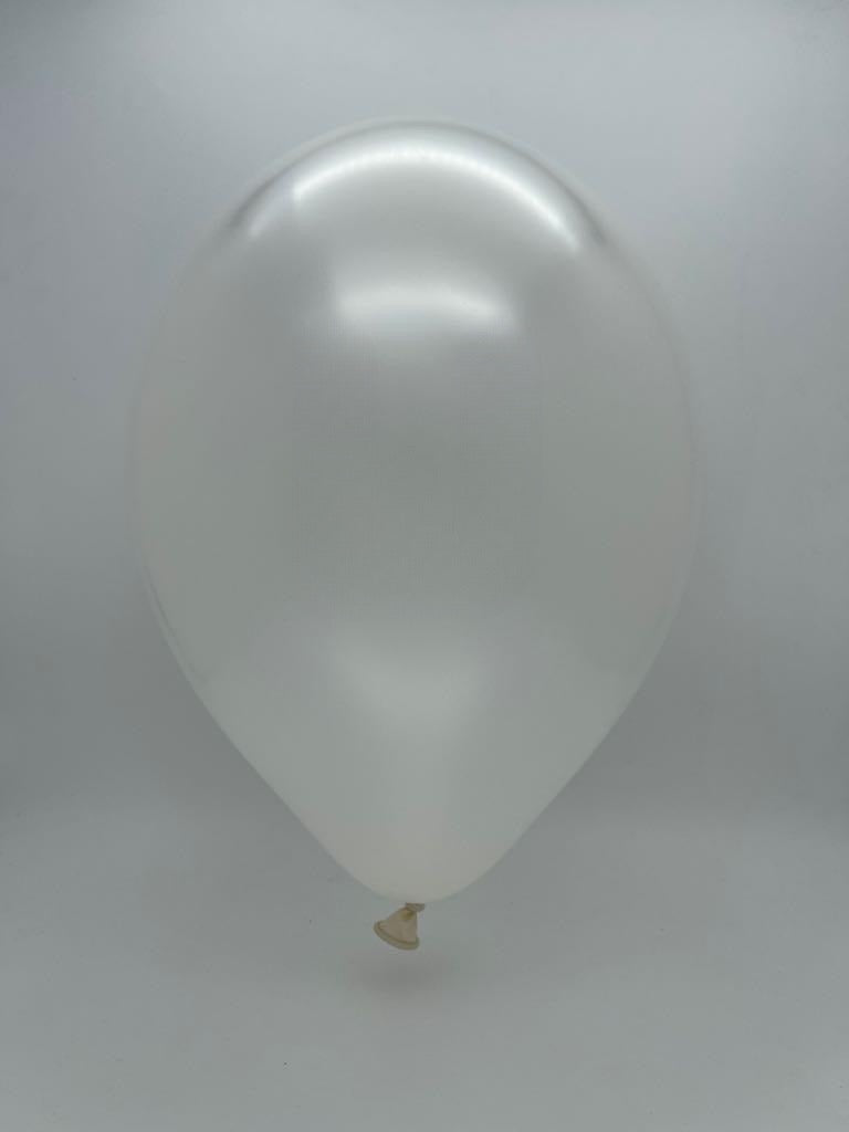 Inflated Balloon Image 24" Ellie's Brand Latex Balloons Pearl White (10 Per Bag)