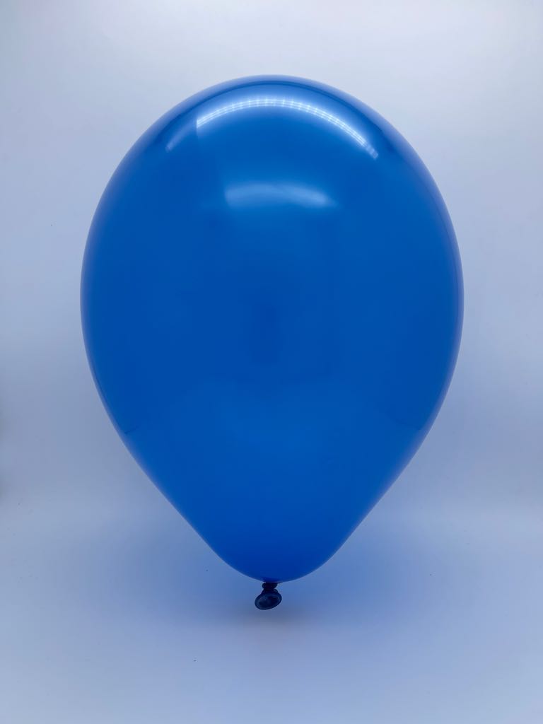 Inflated Balloon Image 14" Ellie's Brand Latex Balloons Royal Blue (50 Per Bag)