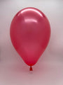 Inflated Balloon Image 5" Gemar Latex Balloons (Bag of 100) Metallic Metallic Berry Red