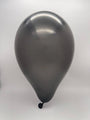 Inflated Balloon Image 5" Gemar Latex Balloons (Bag of 100) Metallic Metallic Black