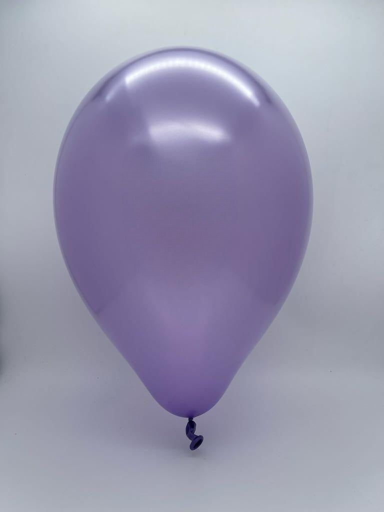 Inflated Balloon Image 5" Gemar Latex Balloons (Bag of 100) Metallic Metallic Lavender