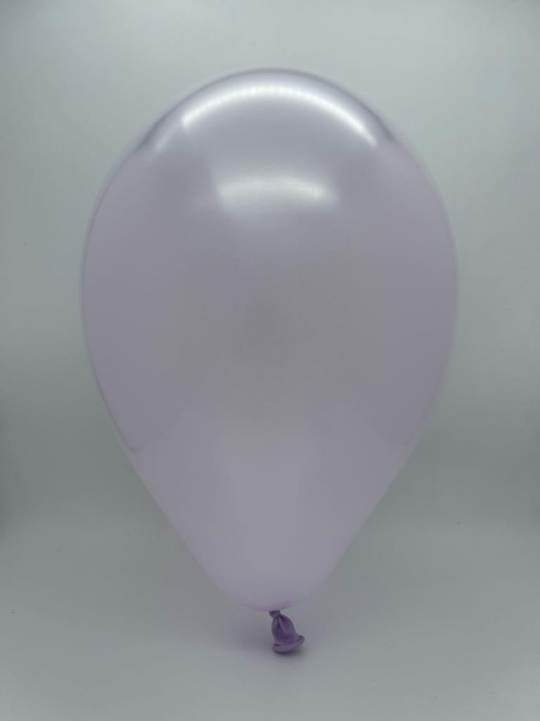Inflated Balloon Image 12" Gemar Latex Balloons (Bag of 50) Metallic Metallic Lilac