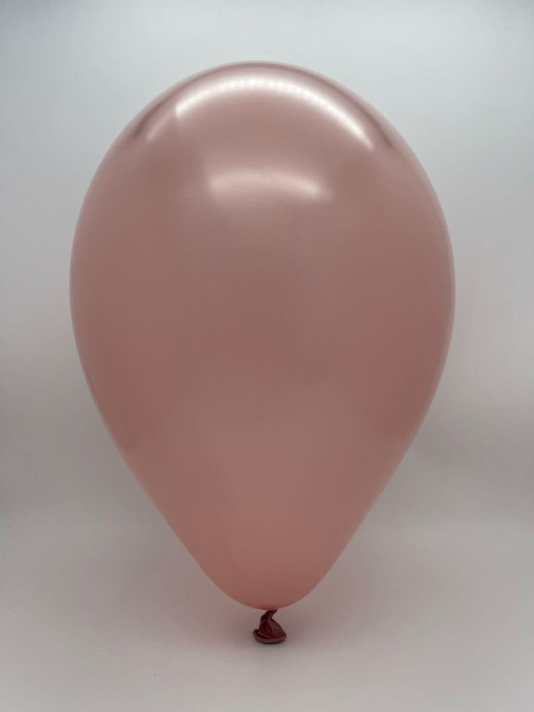 Inflated Balloon Image 19" Gemar Latex Balloons (Bag of 25) Metallic Rose Gold