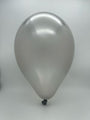 Inflated Balloon Image 5" Gemar Latex Balloons (Bag of 100) Metallic Silver