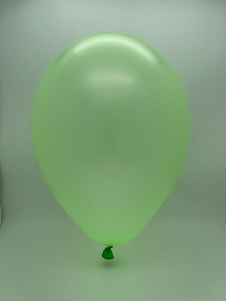Inflated Balloon Image 12" Gemar Latex Balloons (Bag of 50) Neon Balloons Neon Green