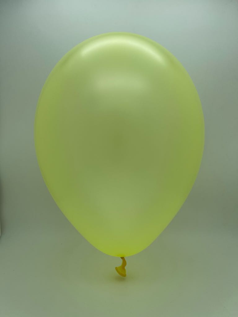 Inflated Balloon Image 12" Gemar Latex Balloons (Bag of 50) Neon Balloons Neon Yellow