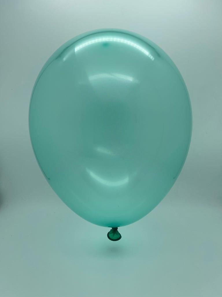 Inflated Balloon Image 13" Gemar Latex Balloons (Bag of 50) Rainbow Pastel Crystal Jade Green