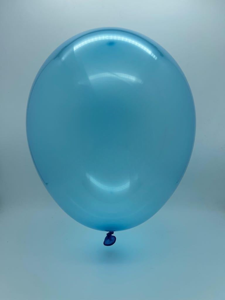 Inflated Balloon Image 13" Gemar Latex Balloons (Bag of 50) Rainbow Pastel Crystal Sky Blue
