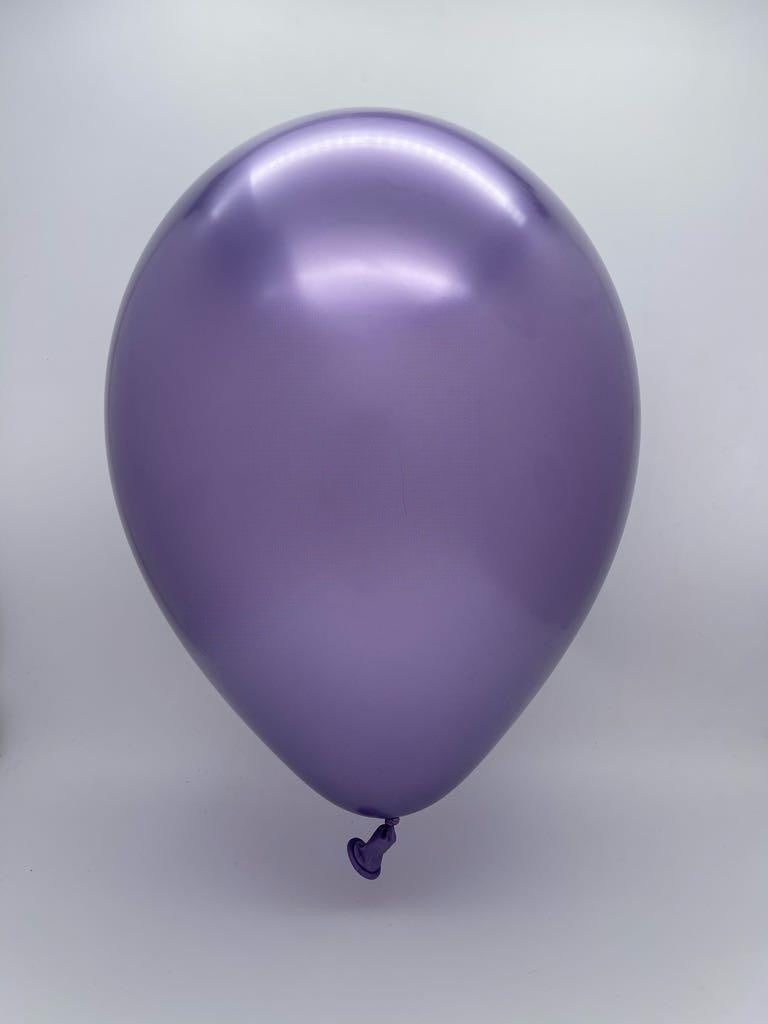 Inflated Balloon Image 13" Gemar Latex Balloons (Bag of 25) Shiny Purple
