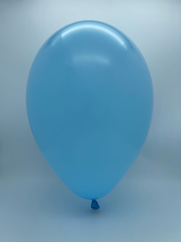 Inflated Balloon Image 5" Gemar Latex Balloons (Bag of 100) Standard Baby Blue