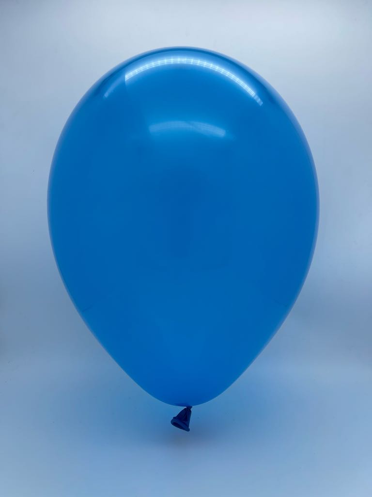 Inflated Balloon Image 260G Gemar Latex Balloons (Bag of 50) Modelling/Twisting Blue