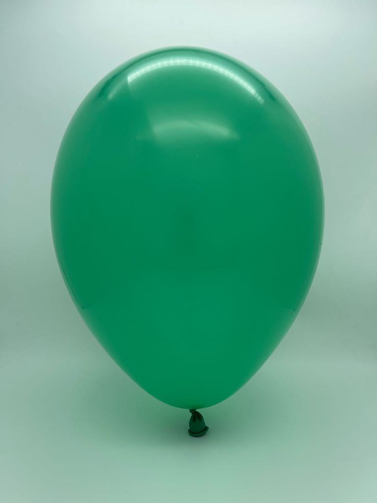 Inflated Balloon Image 19" Gemar Latex Balloons (Bag of 25) Standard Deep Green